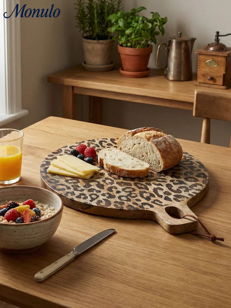 Leopard Solid Sapele Wood Board - Functional Dining Accessory for Kitchen island