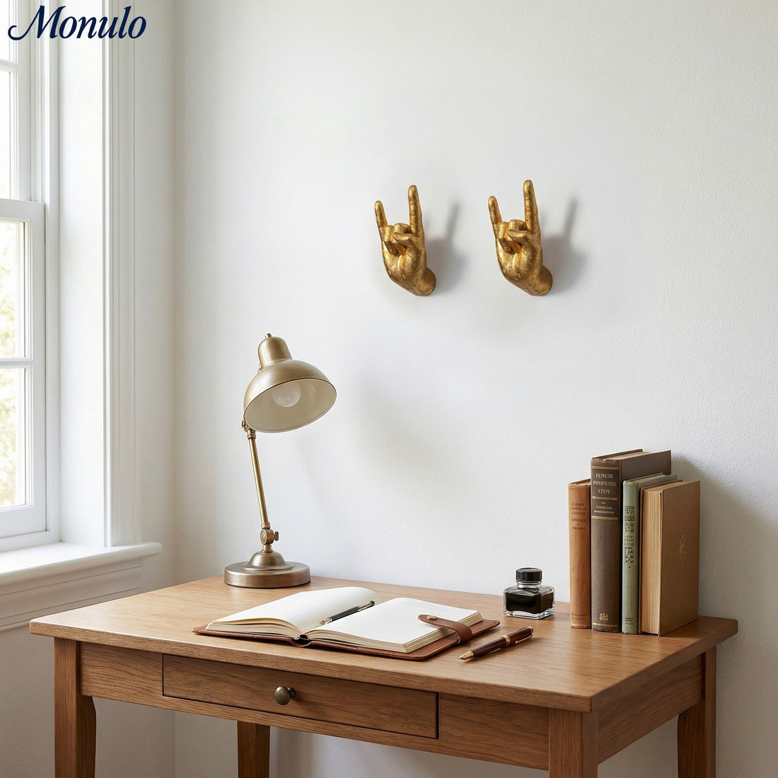 Kickra Decorative Hand Wall Hooks - Modern Art Storage for Living Room