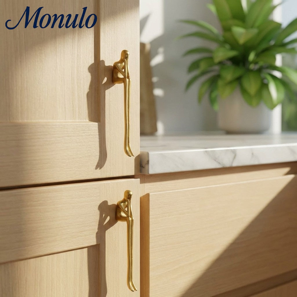 Verlitho Artful Minimalist Cabinet Handle Pull - Closet Doors Handle