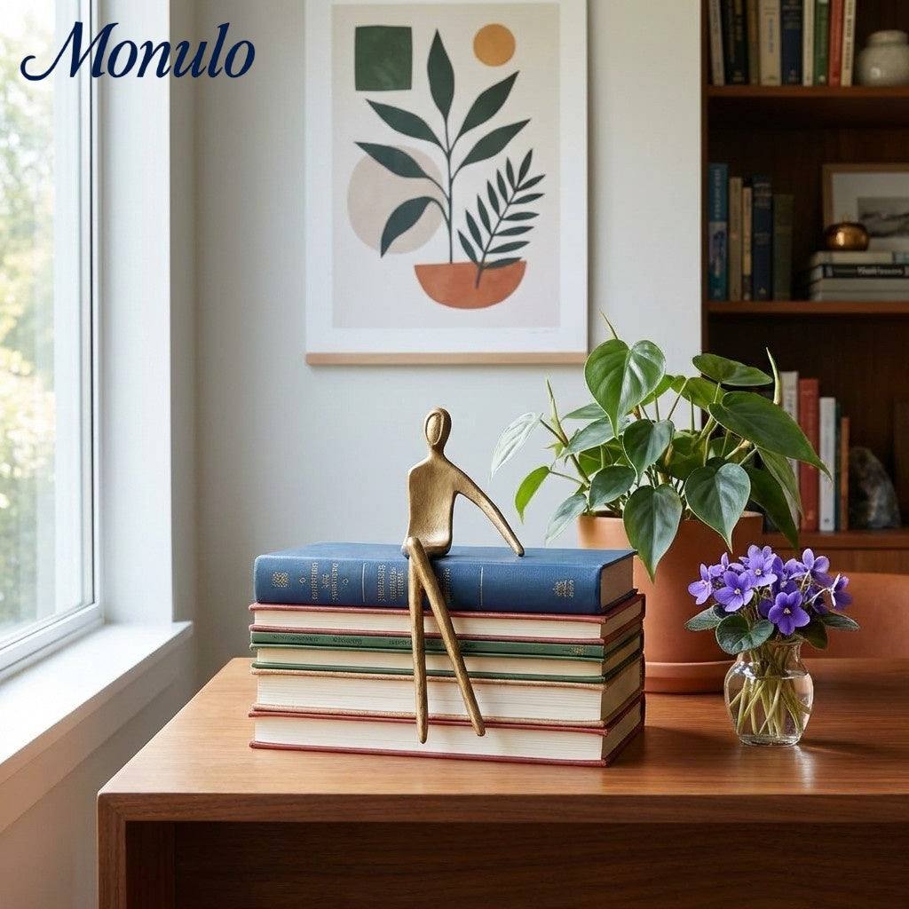 Floxo Geometric Dog Sculpture Modern Decor - Minimalist Iron Art for Desk