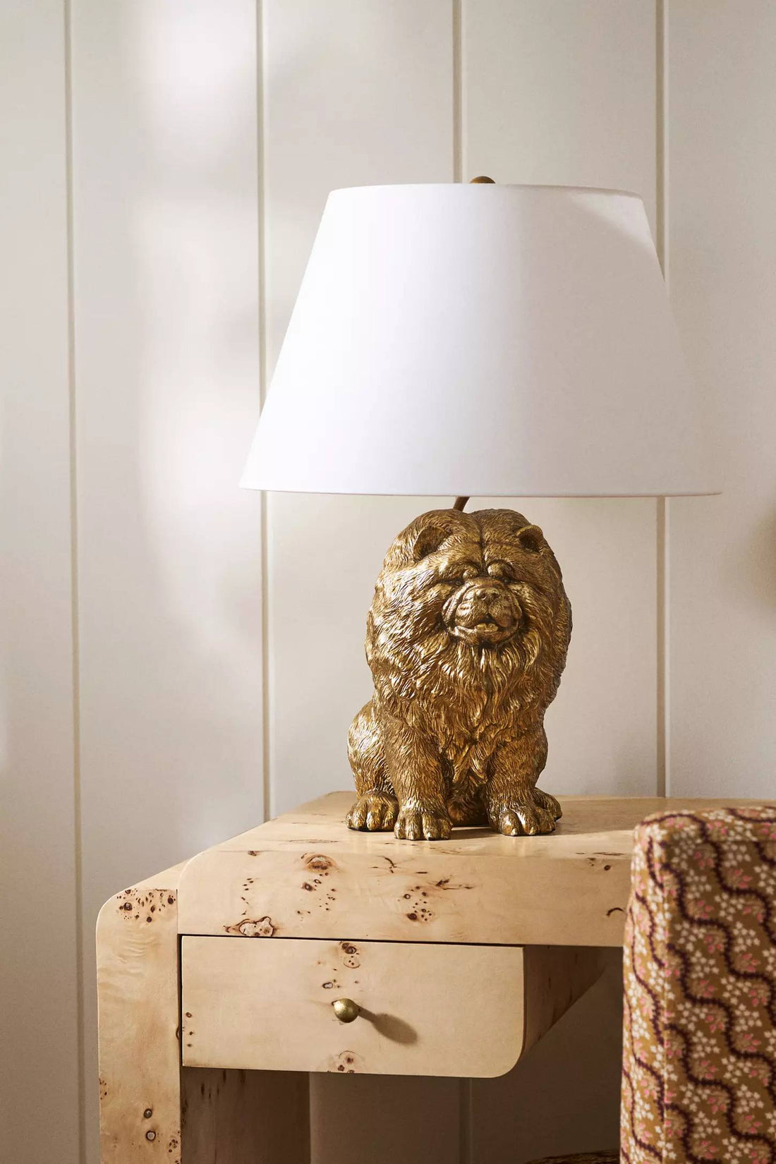 Pawdia Unique Table Lamp - Decorative Ceramic Animal Bedside Lamp