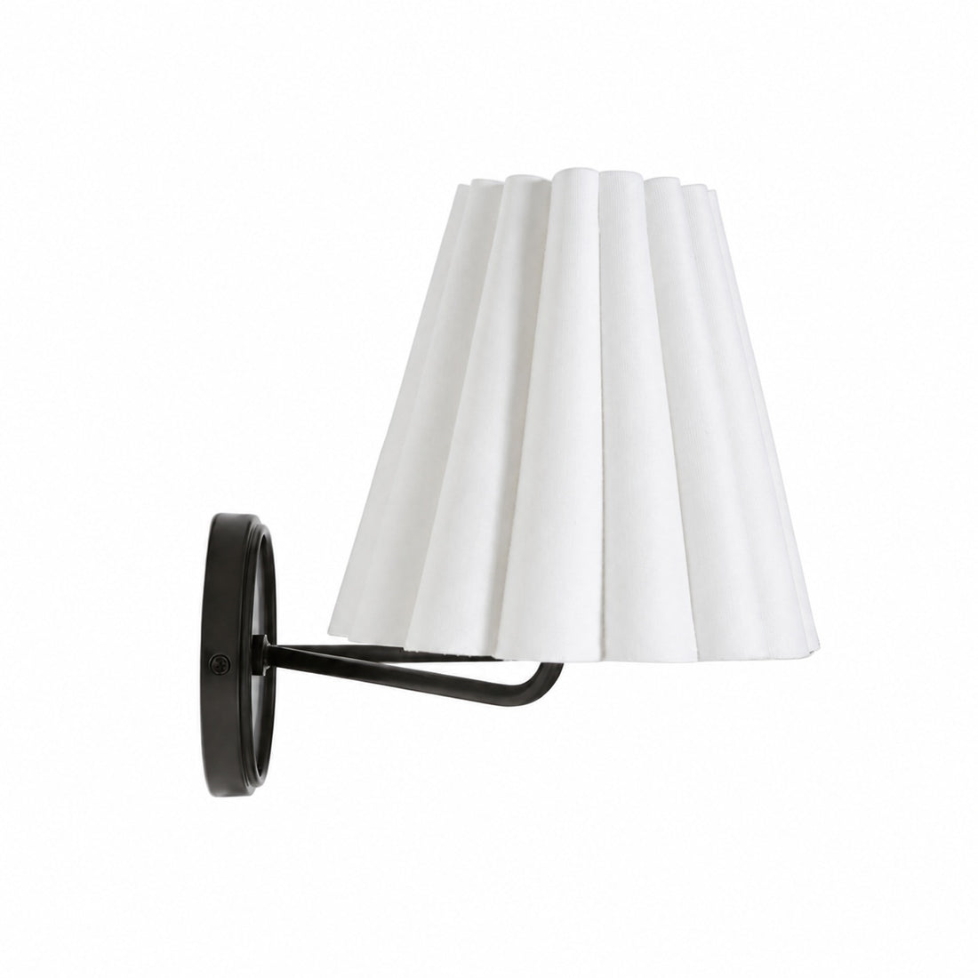Ruffmeto Fabric Wall Sconce – Featuring Pleated Detailing on a Sculptural Metal Frame for Study or Hallway