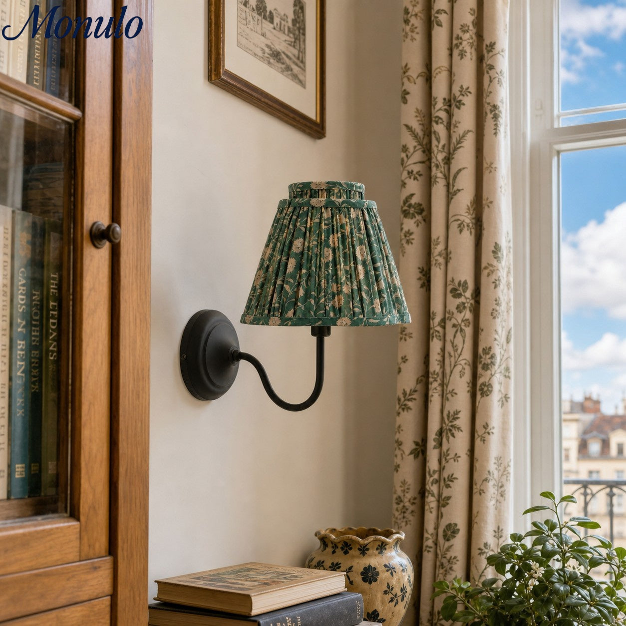 Solmire Contemporary Fabric Wall Sconce Fabric Metal Wall Light for Bedroom and Hallway Study Room