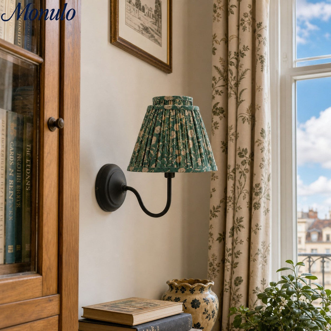 Solmire Contemporary Fabric Wall Sconce Fabric Metal Wall Light for Bedroom and Hallway Study Room
