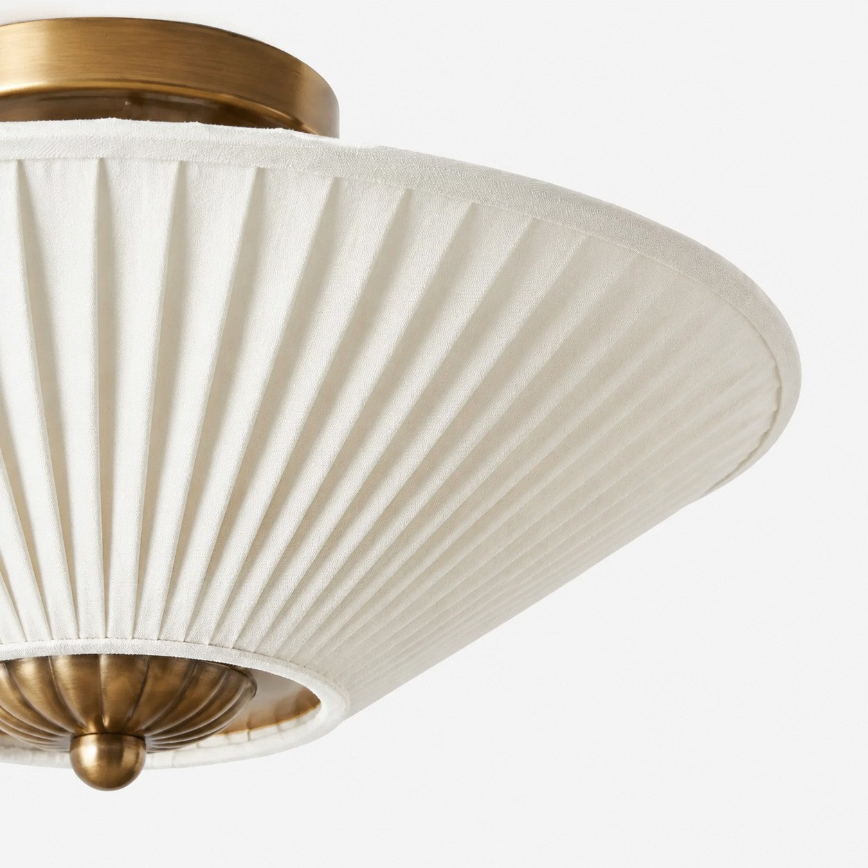 Elumina Silk Semi-Flush Mount - Modern Fabric Ceiling Light Fixture