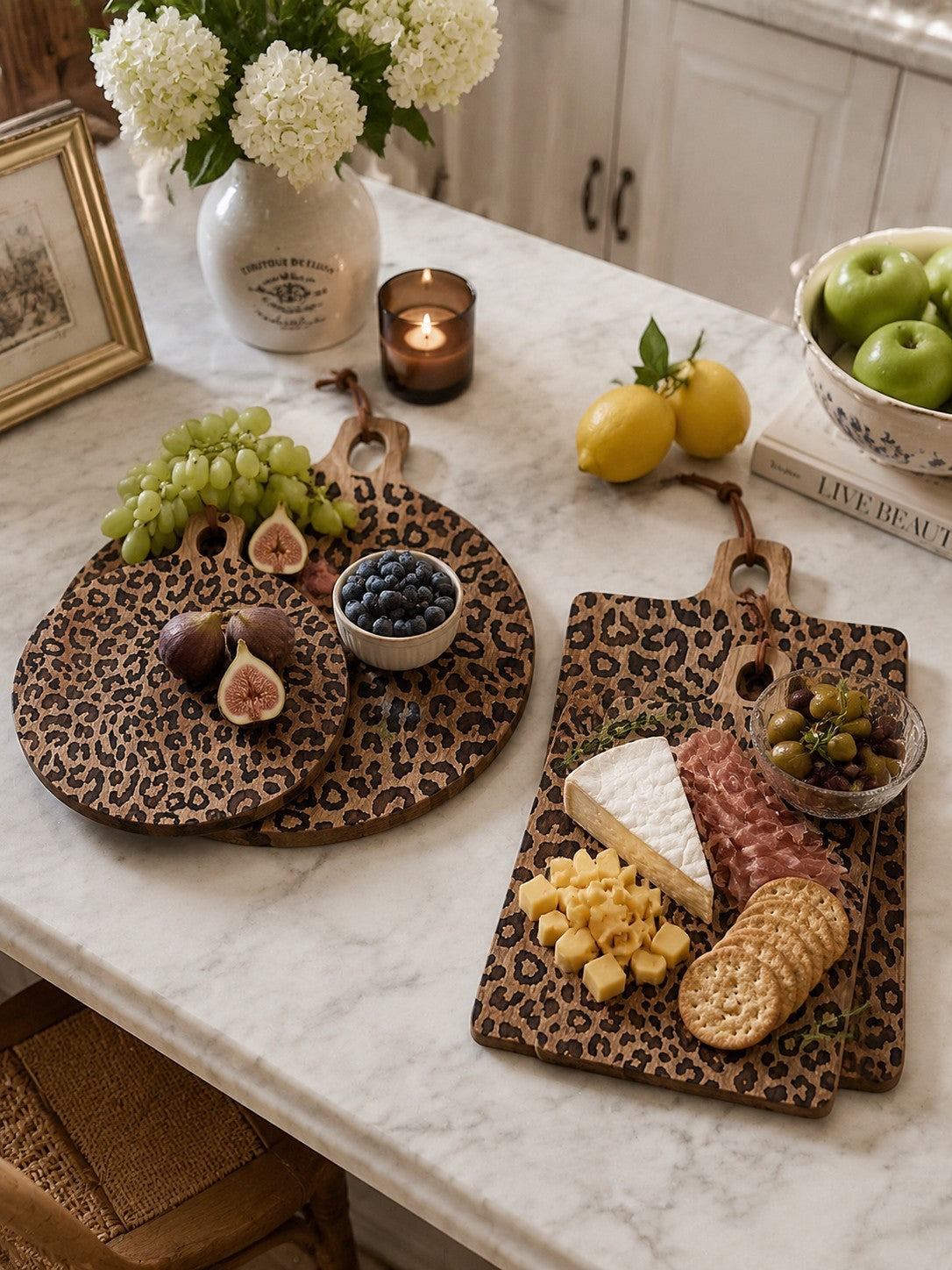 Leopard Solid Sapele Wood Board - Functional Dining Accessory for Kitchen island