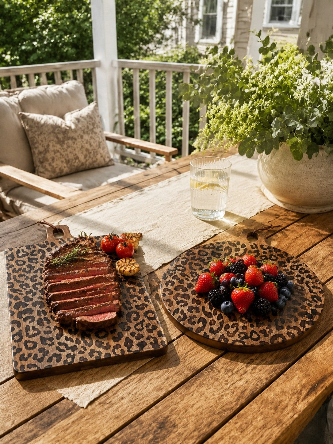 Leopard Solid Sapele Wood Board - Functional Dining Accessory for Kitchen island