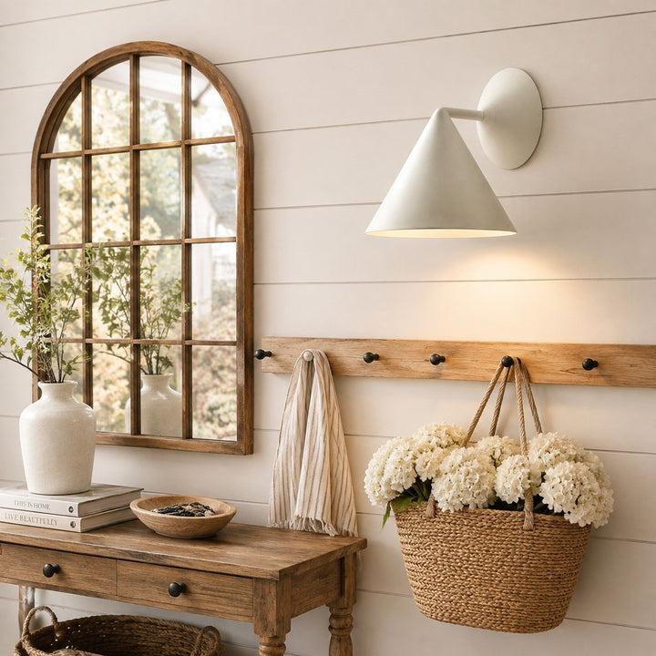 Brivana Sconce Wall Light - Brass Modern Lighting for Bedroom & Hallway