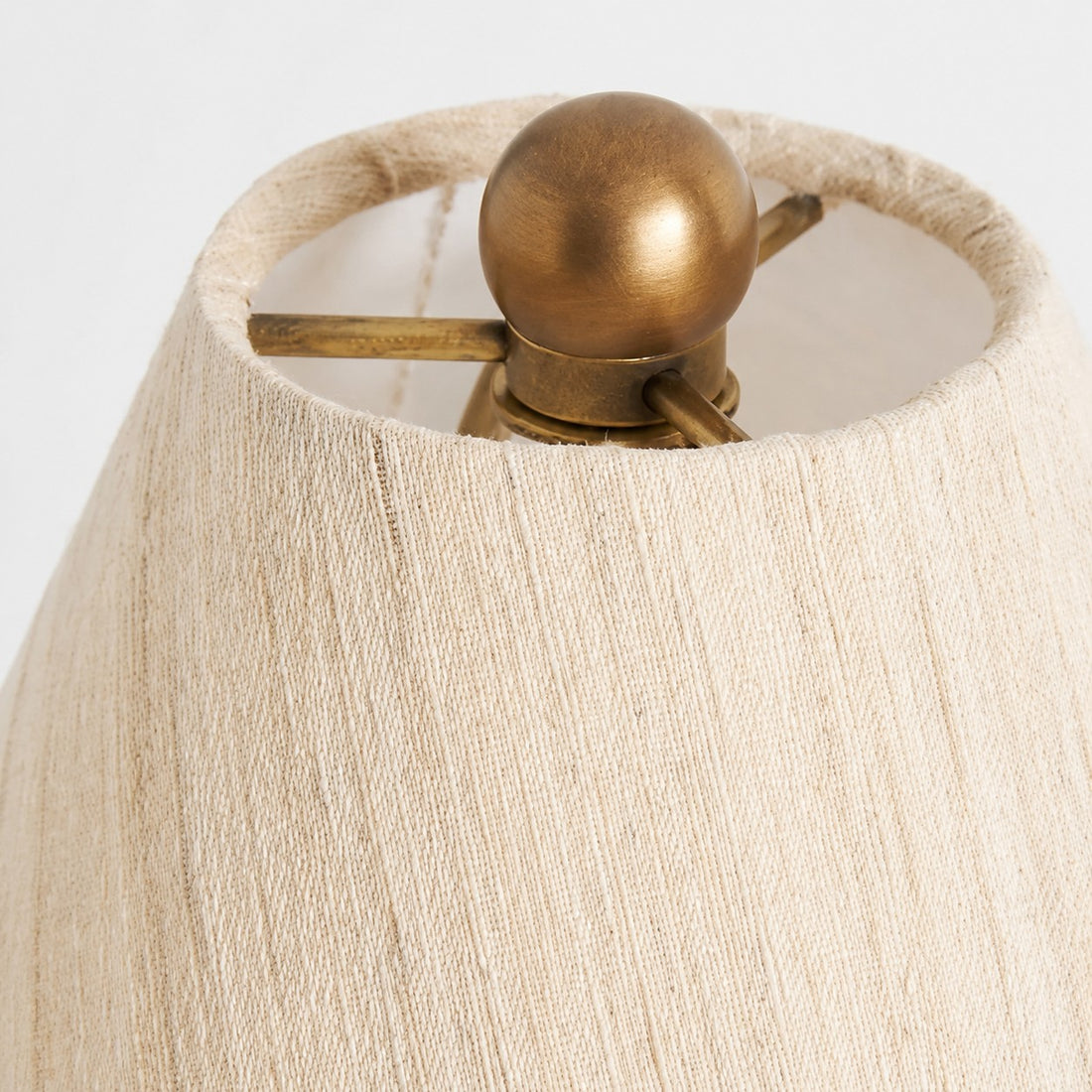 Ceruna Ceramic Table Lamp - Tapered Linen Shade Wax Resist for Bedroom