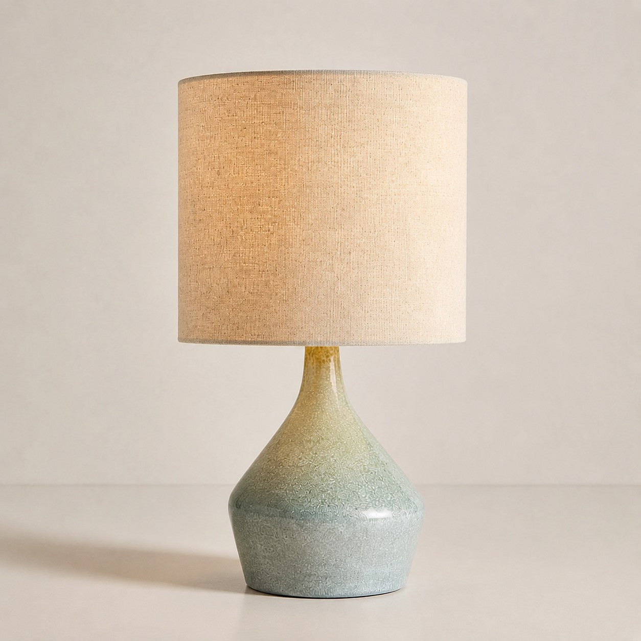 Lumo Modern Asymmetrical Table Lamp - Artistic Ceramic Body Ambient Lighting for Contemporary Home and Office