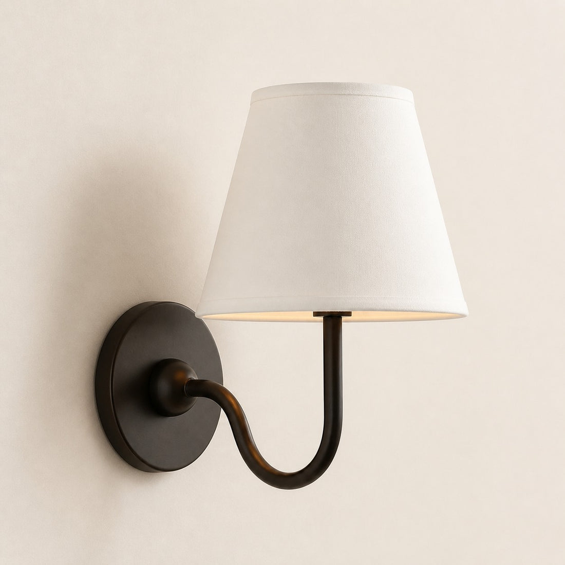 Luvora Vintage Pleated Shade Wall Lamp - Modern Brass Linen Wall Lighting