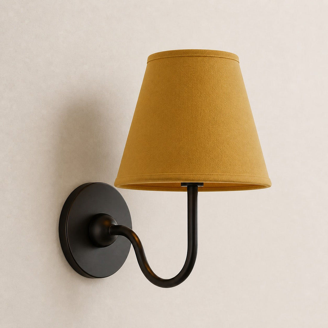 Luvora Vintage Pleated Shade Wall Lamp - Modern Brass Linen Wall Lighting