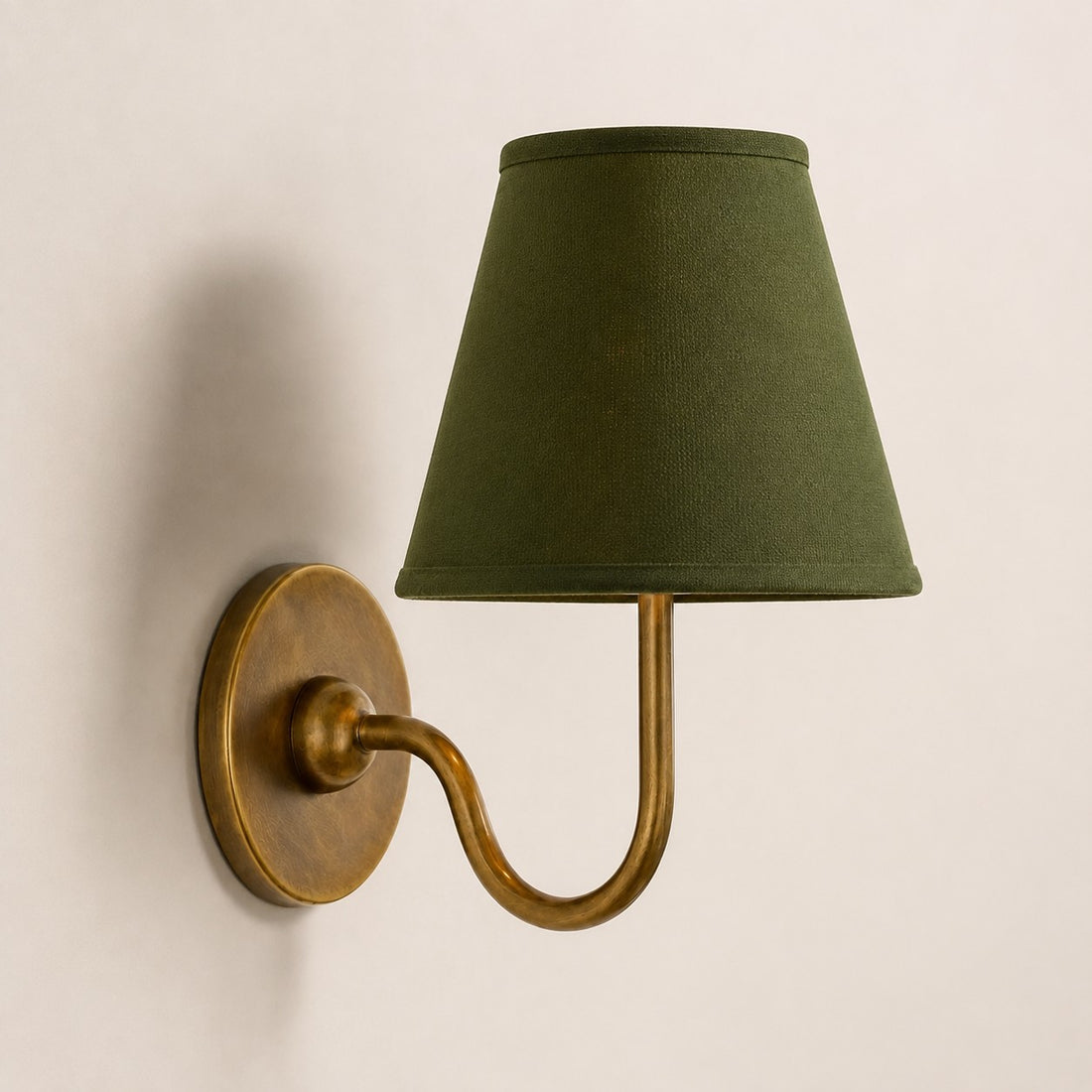Luvora Vintage Pleated Shade Wall Lamp - Modern Brass Linen Wall Lighting