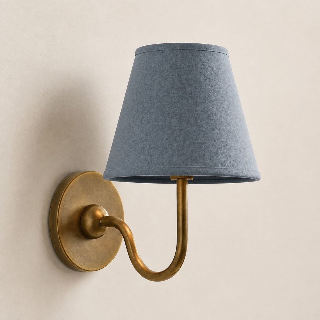Luvora Vintage Pleated Shade Wall Lamp - Modern Brass Linen Wall Lighting