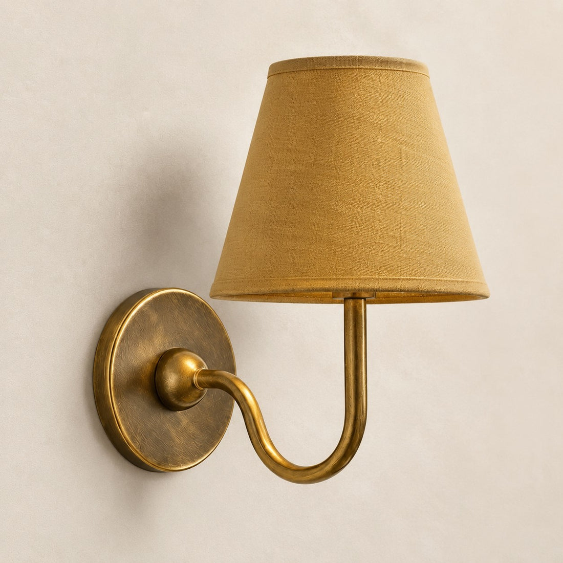 Luvora Vintage Pleated Shade Wall Lamp - Modern Brass Linen Wall Lighting
