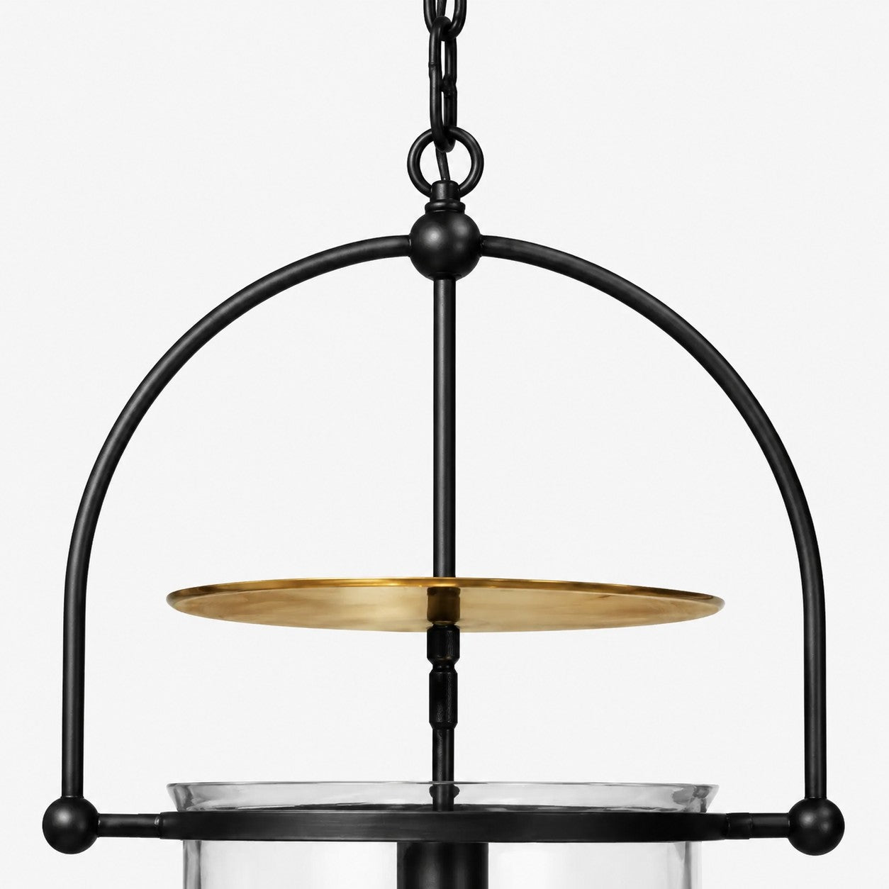 Vintage Ribbed Glass Pendant Light