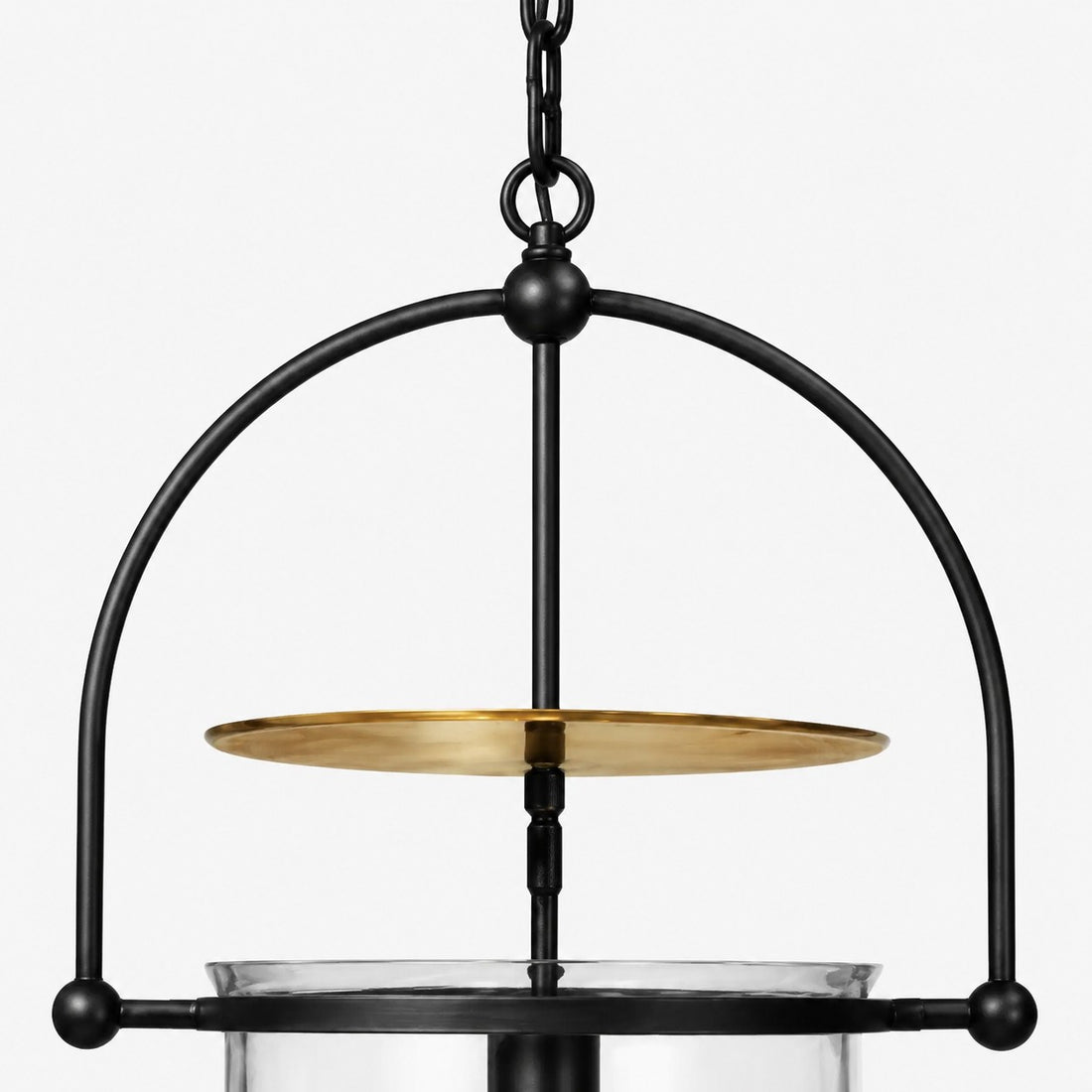 Vintage Ribbed Glass Pendant Light