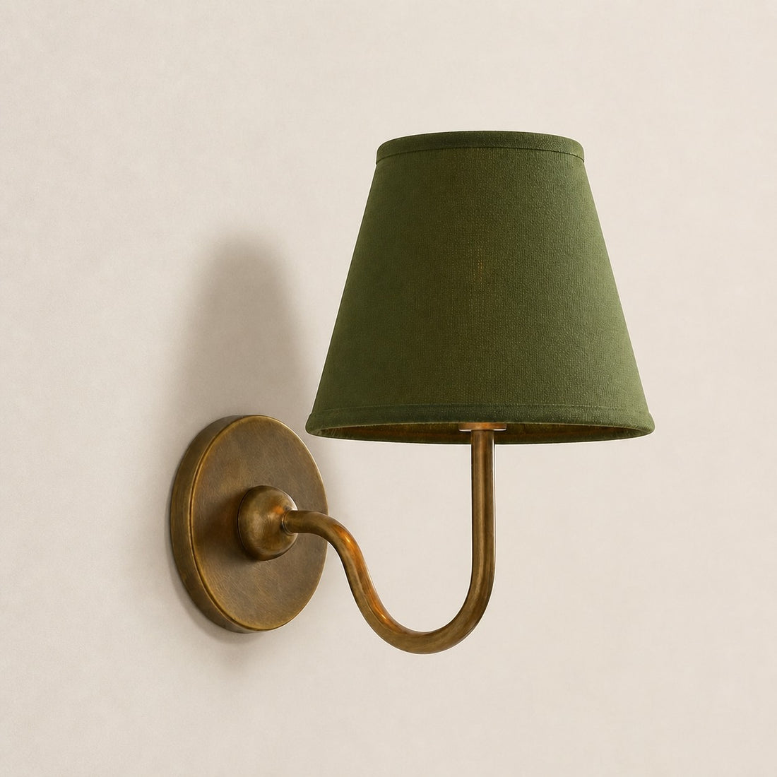 Luvora Vintage Pleated Shade Wall Lamp - Modern Brass Linen Wall Lighting