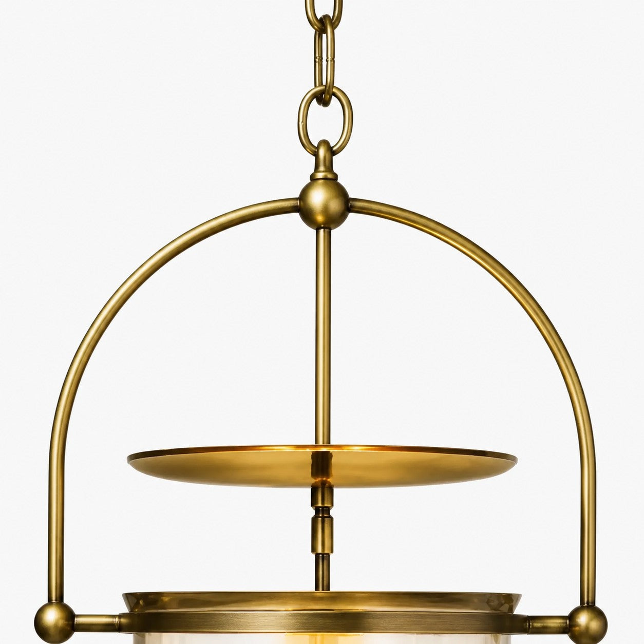 Vintage Ribbed Glass Pendant Light