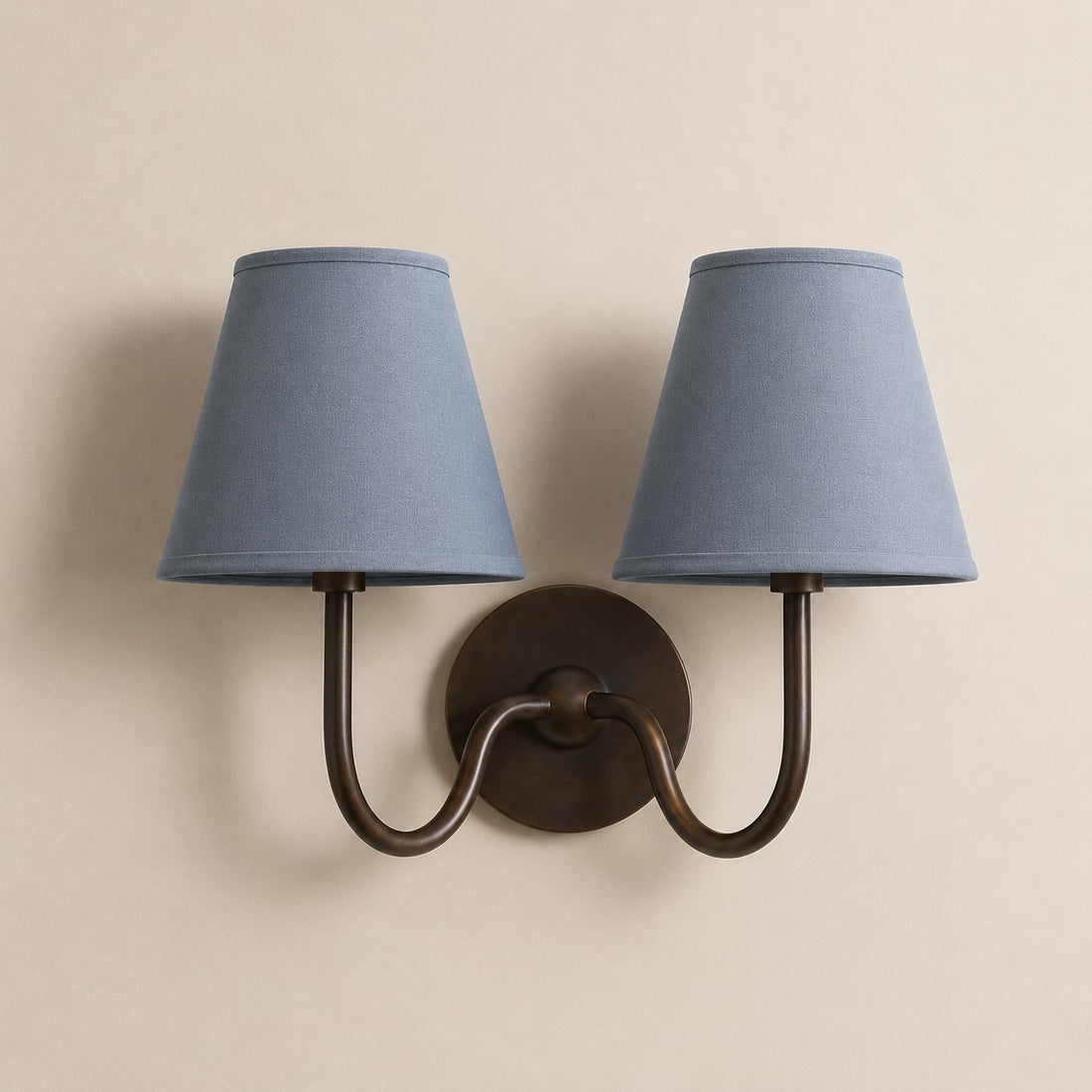 Luvora Vintage Pleated Shade Wall Lamp - Modern Brass Linen Wall Lighting