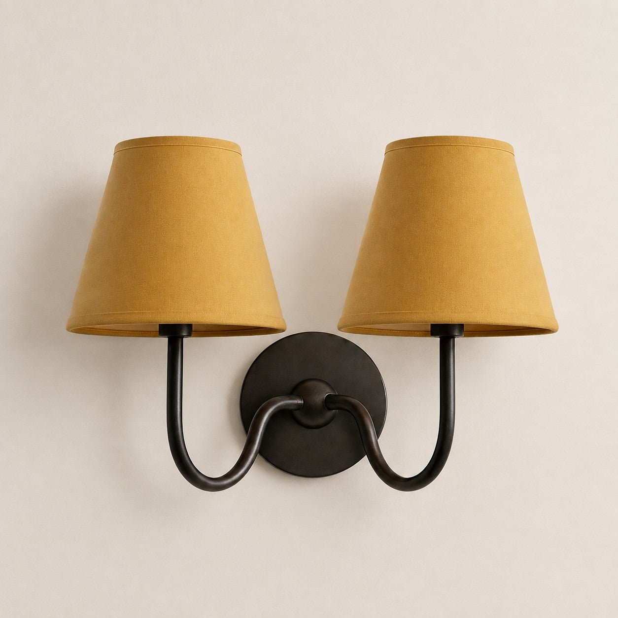 Luvora Vintage Pleated Shade Wall Lamp - Modern Brass Linen Wall Lighting