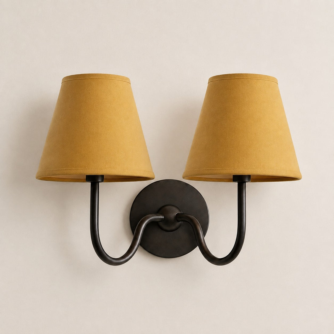 Luvora Vintage Pleated Shade Wall Lamp - Modern Brass Linen Wall Lighting