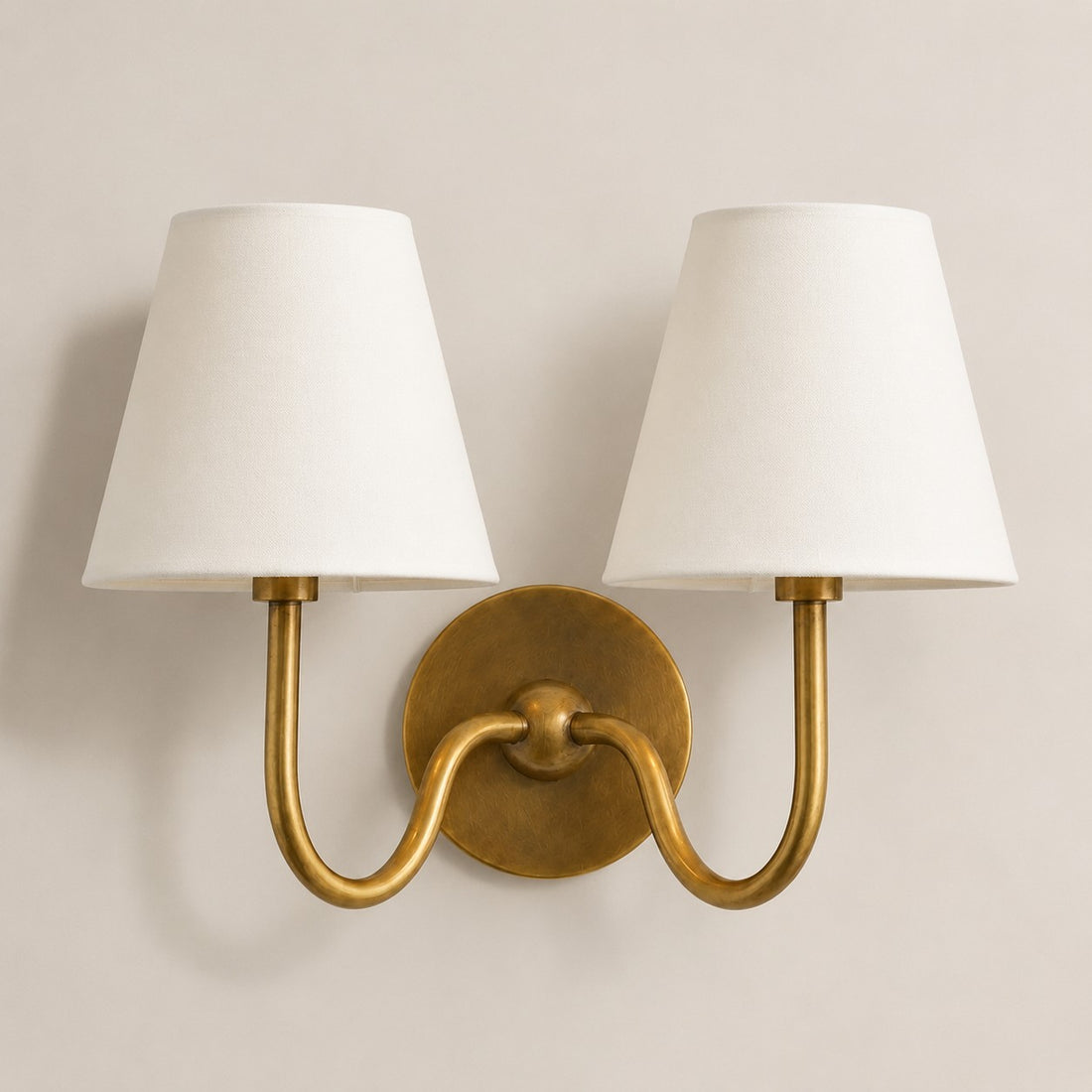 Luvora Vintage Pleated Shade Wall Lamp - Modern Brass Linen Wall Lighting
