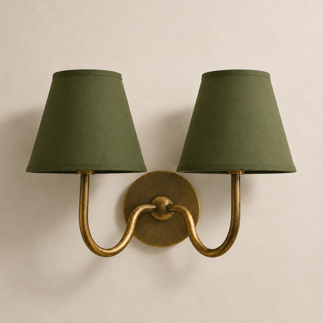 Luvora Vintage Pleated Shade Wall Lamp - Modern Brass Linen Wall Lighting