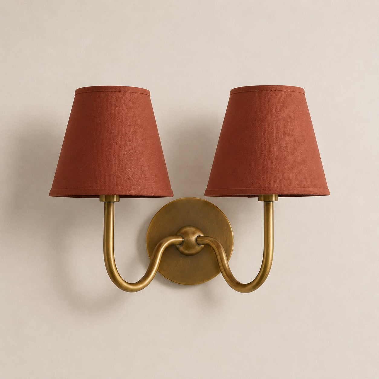 Luvora Vintage Pleated Shade Wall Lamp - Modern Brass Linen Wall Lighting