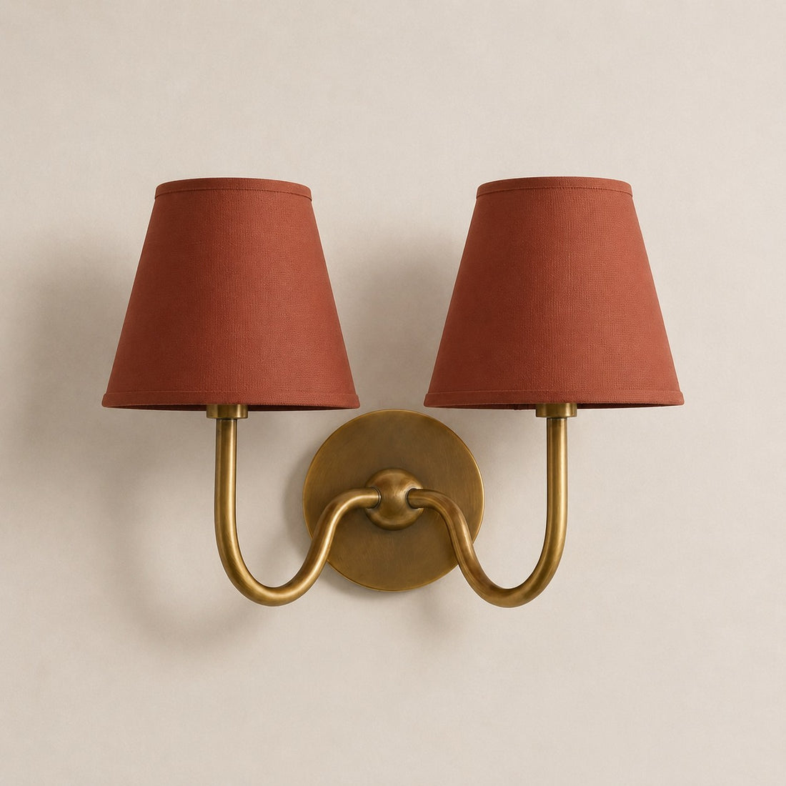 Luvora Vintage Pleated Shade Wall Lamp - Modern Brass Linen Wall Lighting