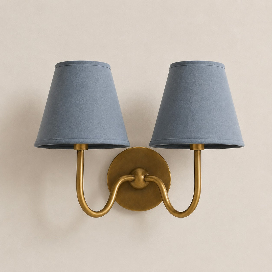 Luvora Vintage Pleated Shade Wall Lamp - Modern Brass Linen Wall Lighting