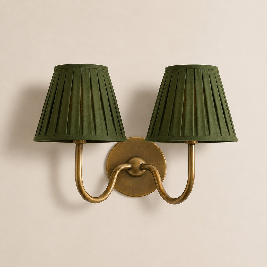 Luvora Vintage Pleated Shade Wall Lamp - Modern Brass Linen Wall Lighting