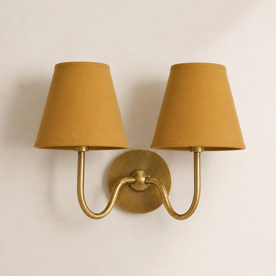 Luvora Vintage Pleated Shade Wall Lamp - Modern Brass Linen Wall Lighting