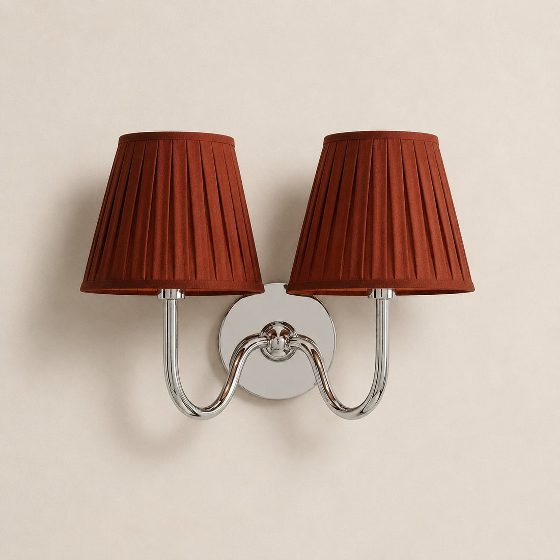 Luvora Vintage Pleated Shade Wall Lamp - Modern Brass Linen Wall Lighting