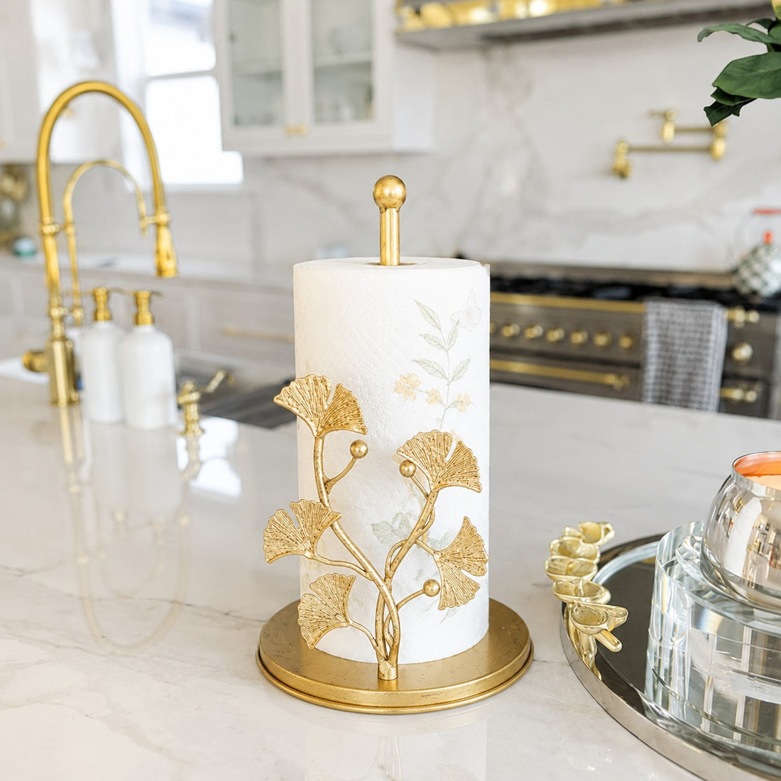 Forma Brass Decorative Tissue Holder