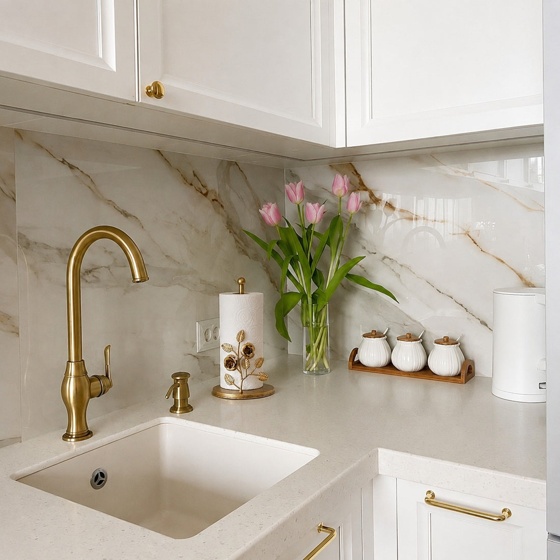 Forma Brass Decorative Tissue Holder