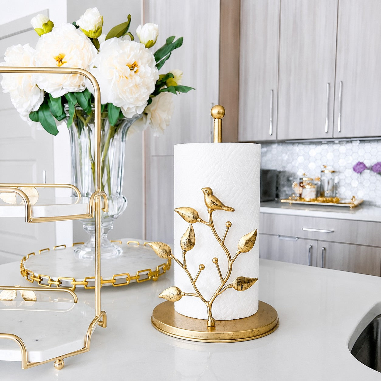 Forma Brass Decorative Tissue Holder