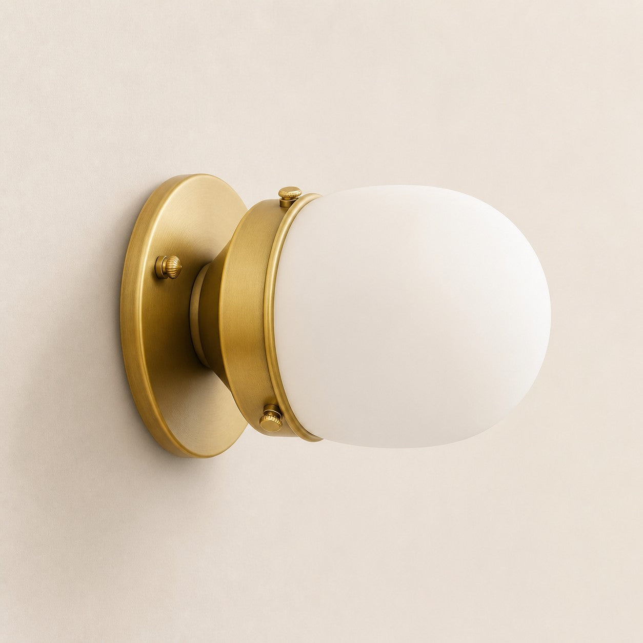 Opalume Glass Flush Mount Ceiling and Wall Light - Art Deco Small Globe Fixture
