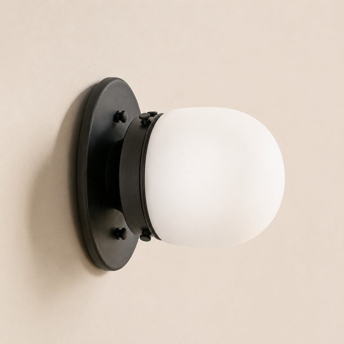 Opalume Glass Flush Mount Ceiling and Wall Light - Art Deco Small Globe Fixture