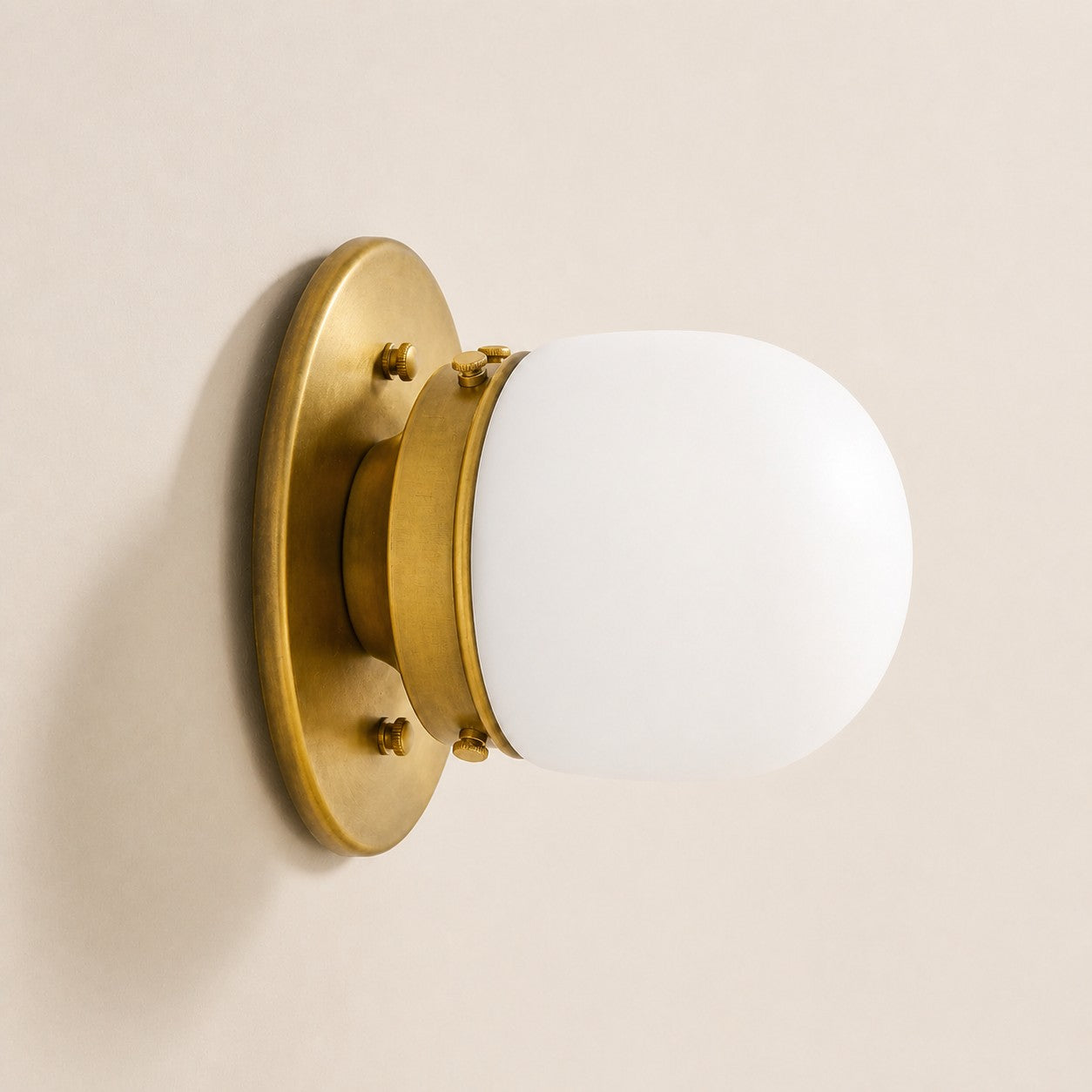 Opalume Glass Flush Mount Ceiling and Wall Light - Art Deco Small Globe Fixture