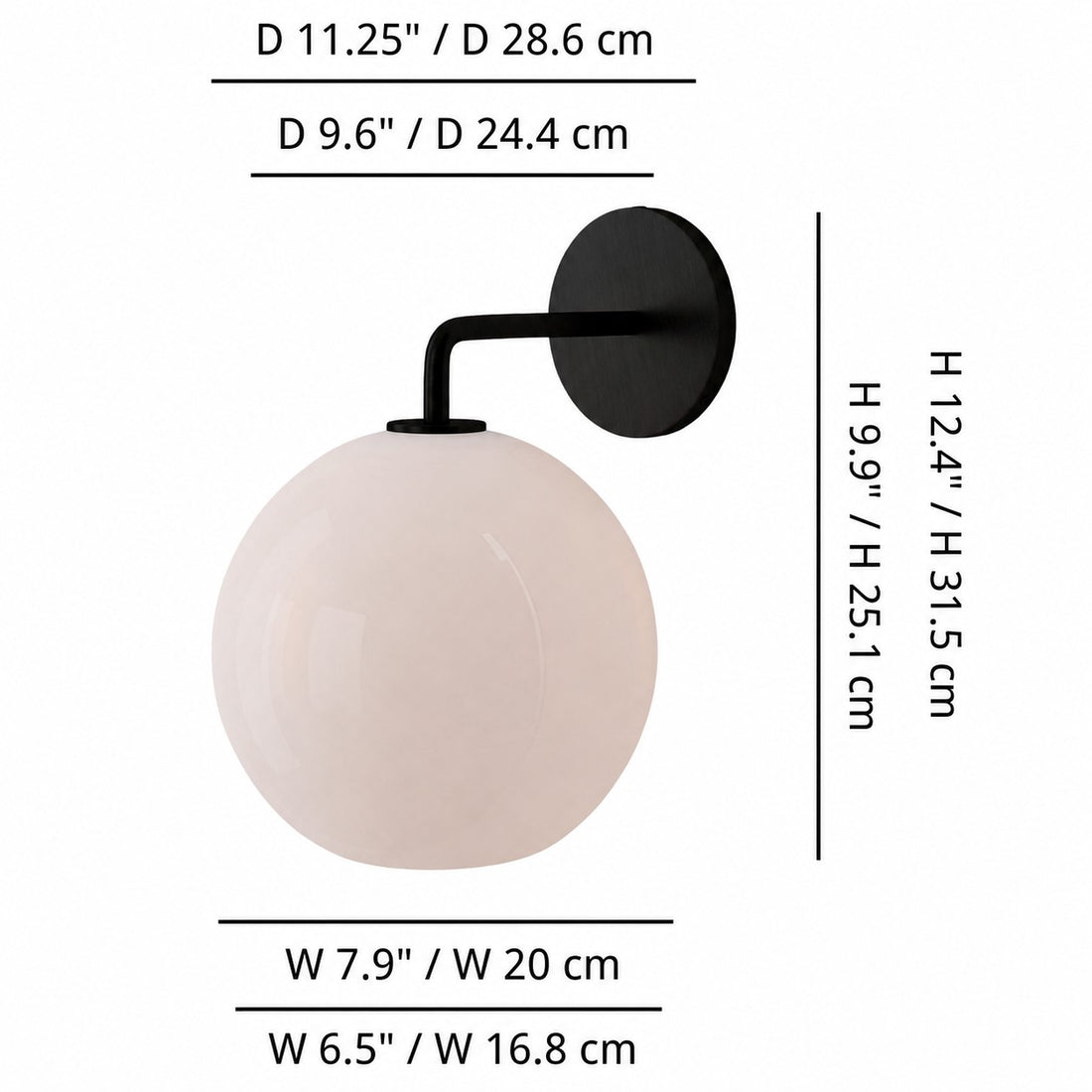 Selvion Artistic Globe Sconce Light - Handcrafted Glass Sculptural Wall Fixture