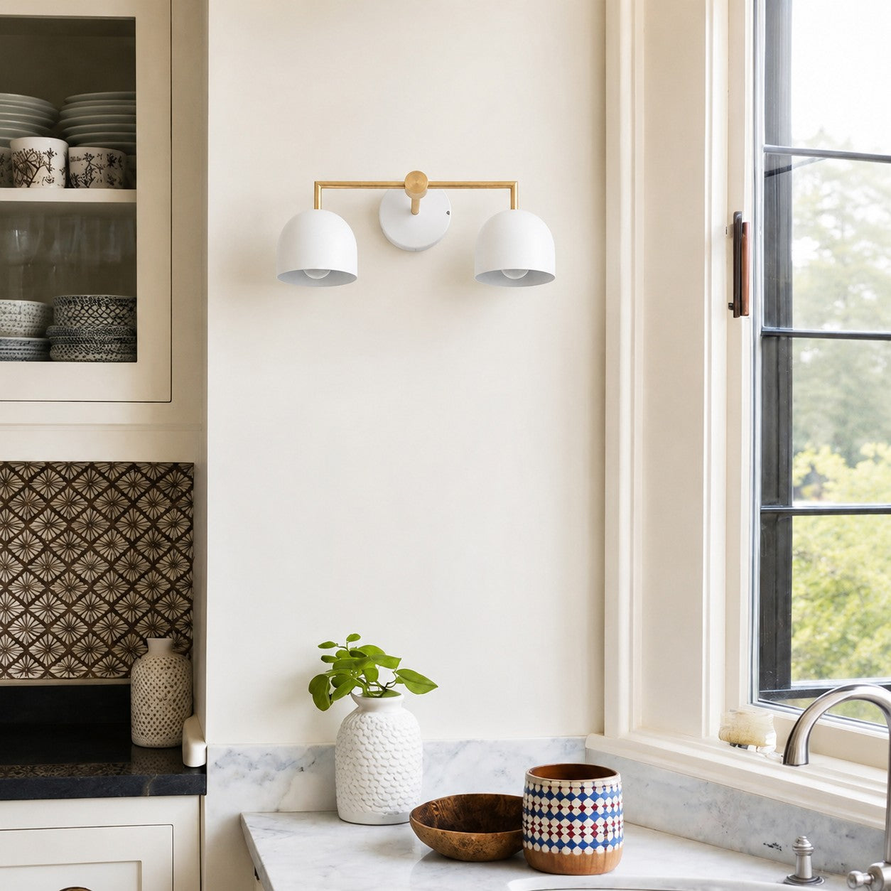 Metio Dome Farmhouse Vanity Wall Light Colorful Metal Sconce