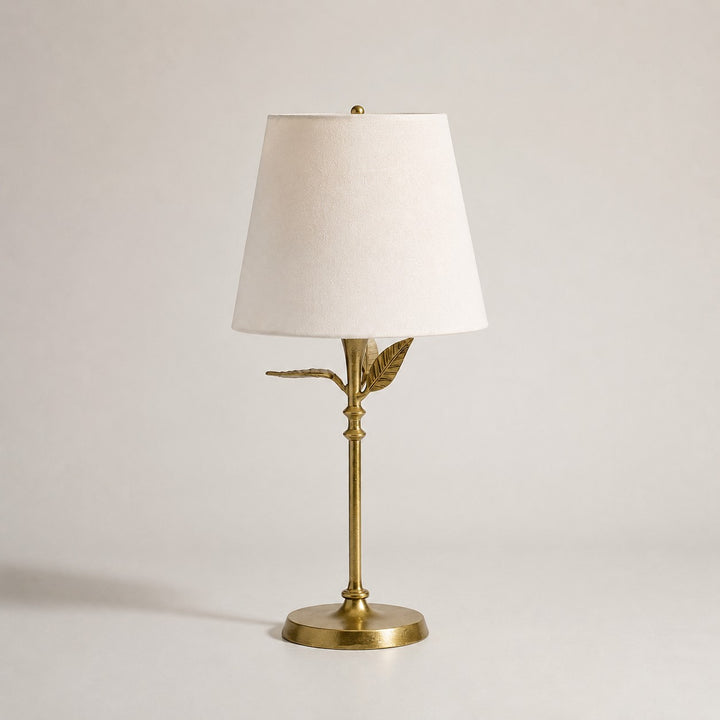 Roven Vintage Forged Iron Table Lamp - Botanical Pattern and Soft Linen Glow for Modern Interiors