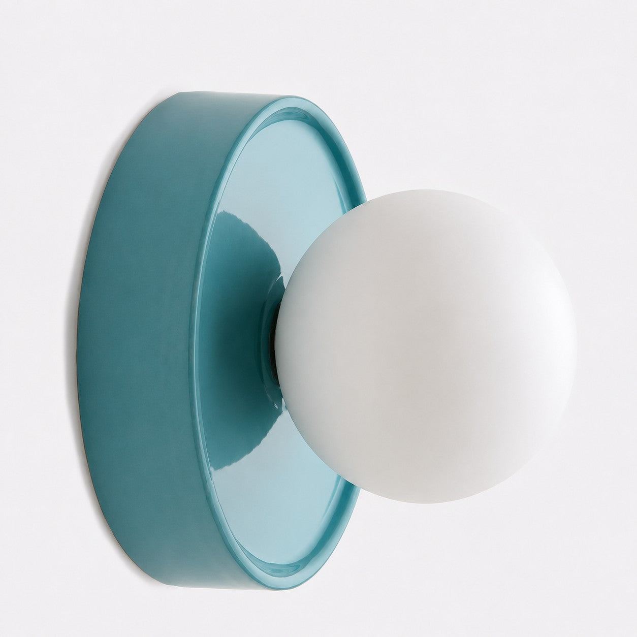 Ceramic Globe Wall Sconce – Opal Glass Bedside Light