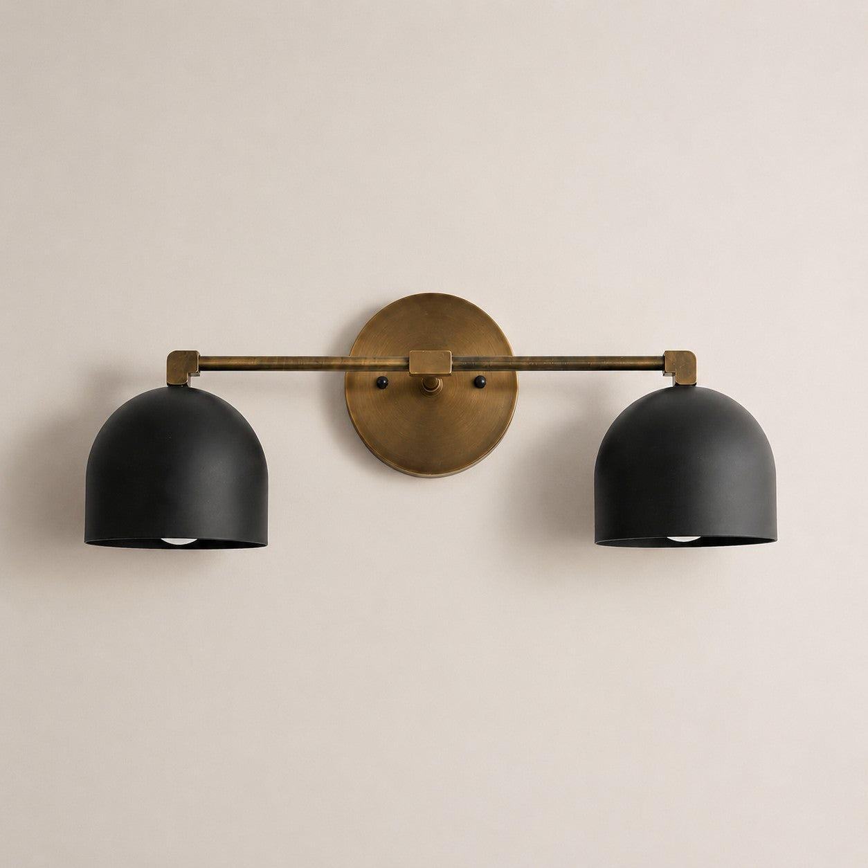 Metio Dome Mid-Century Deep Ball Vanity Lamp - Brass Wall Sconce
