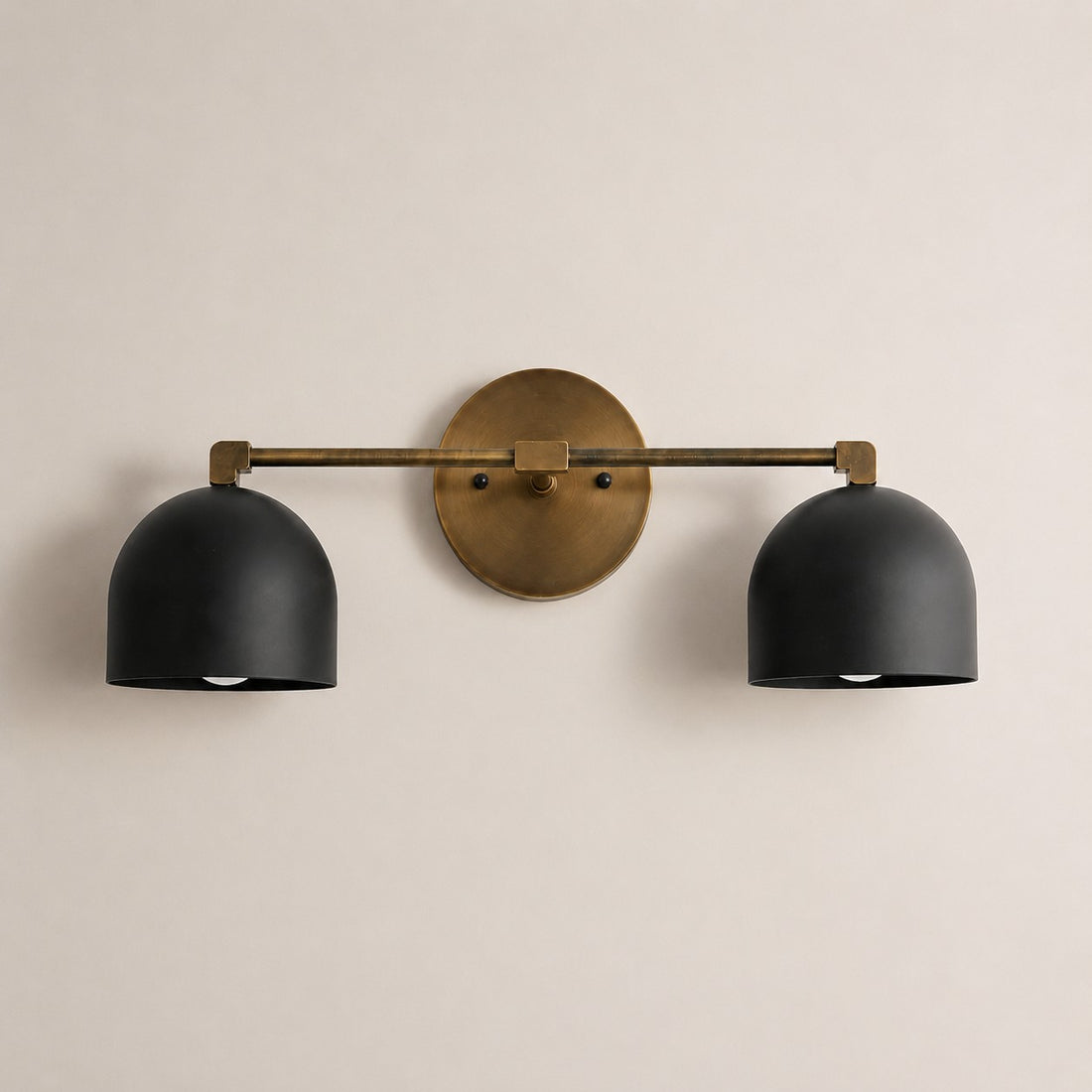 Metio Dome Mid-Century Deep Ball Vanity Lamp - Brass Wall Sconce