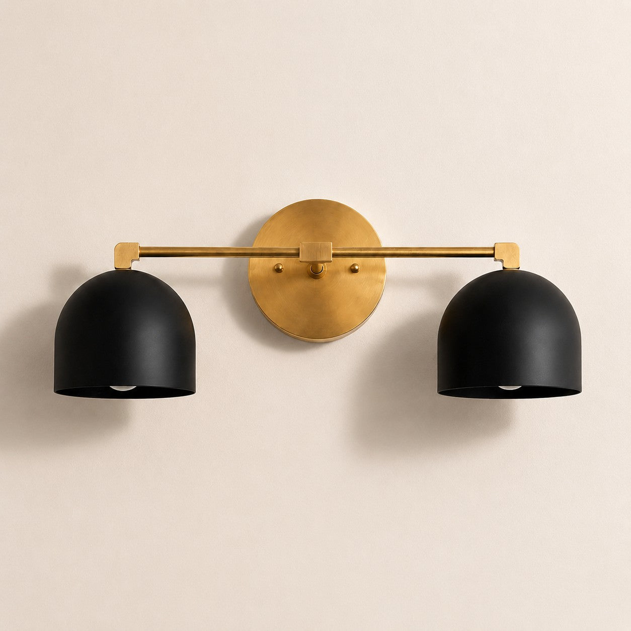 Metio Dome Mid-Century Deep Ball Vanity Lamp - Brass Wall Sconce
