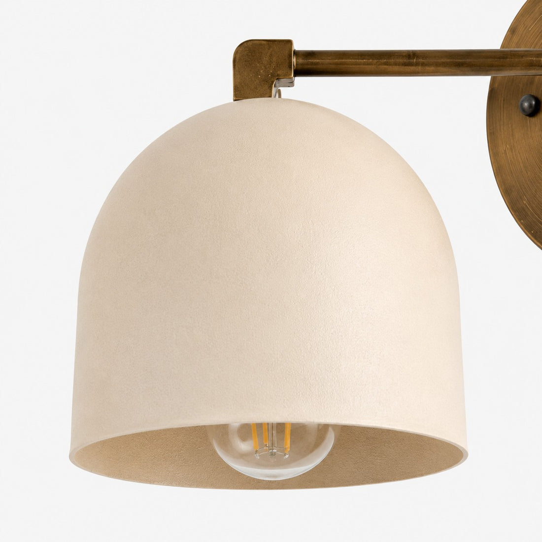 Metio Dome Mid-Century Deep Ball Vanity Lamp - Brass Wall Sconce