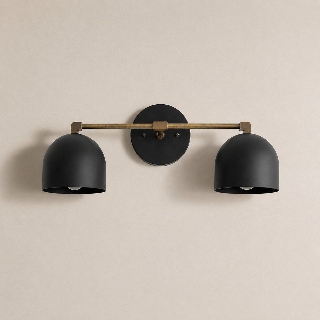 Metio Dome Mid-Century Deep Ball Vanity Lamp - Brass Wall Sconce