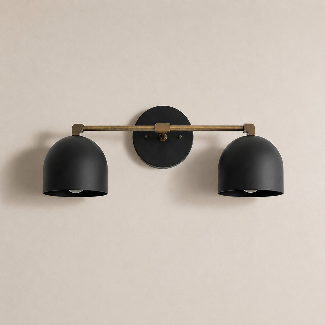 Metio Dome Mid-Century Deep Ball Vanity Lamp - Brass Wall Sconce